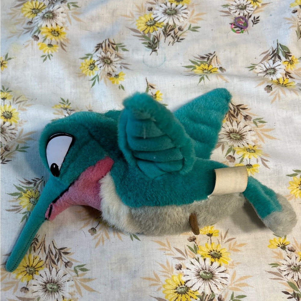 Vintage Walt Disney World Pocahontas Hummingbird Flit Stuffed Animal Plush Bird